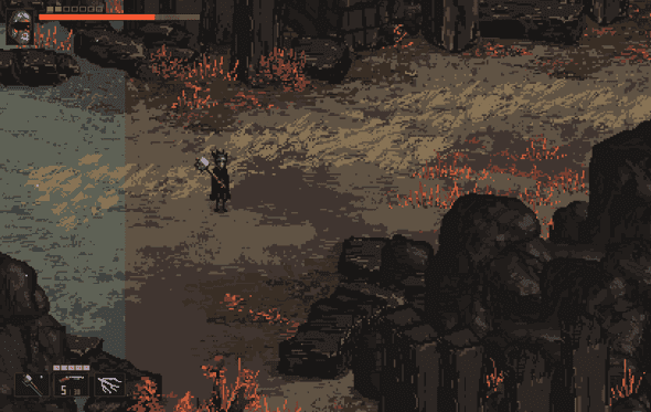 Screenshot of my character in an area in Death Trash
