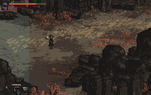 Screenshot of my character in an area in Death Trash